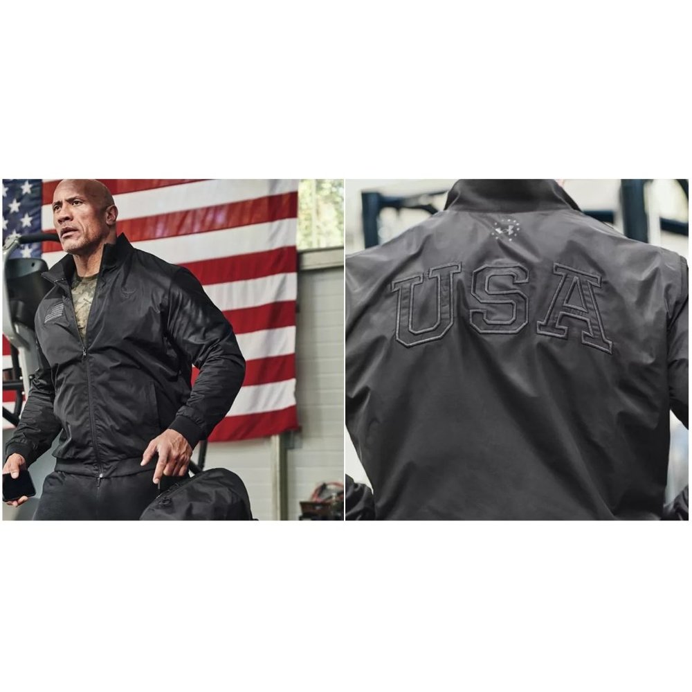 Under Armour Project Rock x Freedom Veteran's Day Men's S-XXL Bomber Jacket